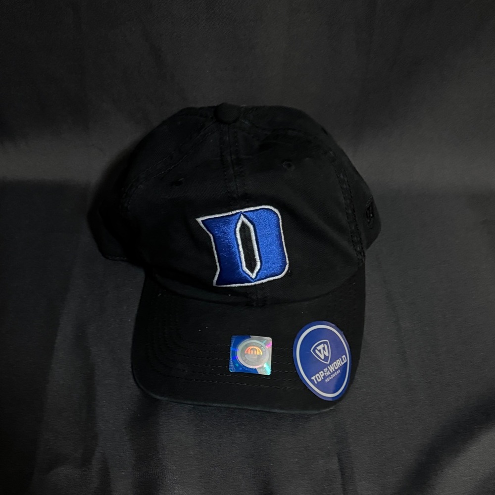 Top of the World Black Duke University Cap with Blue D Emblem